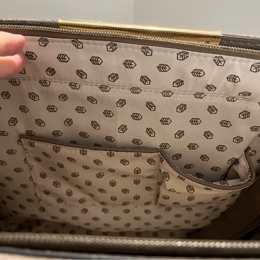 Call It Spring Top Handle Tote with Crossbody Strap Vegan Leather Taupe - Picture 11 of 17